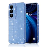 Husă Eherui din silicon TPU cu sclipici pentru Samsung Galaxy S24 Plus și S25 Plus, husă de protecție subțire, rezistentă la șocuri și anti-amprente, albastru 1