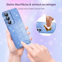 Husă Eherui din silicon TPU cu sclipici pentru Samsung Galaxy S24 Plus și S25 Plus, husă de protecție subțire, rezistentă la șocuri și anti-amprente, albastru 6