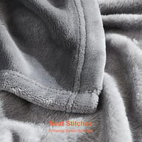 EHEYCIGA Fleece Ágytakaró 150x200 cm Szürke Puha Meleg Kanapé Takaró 2
