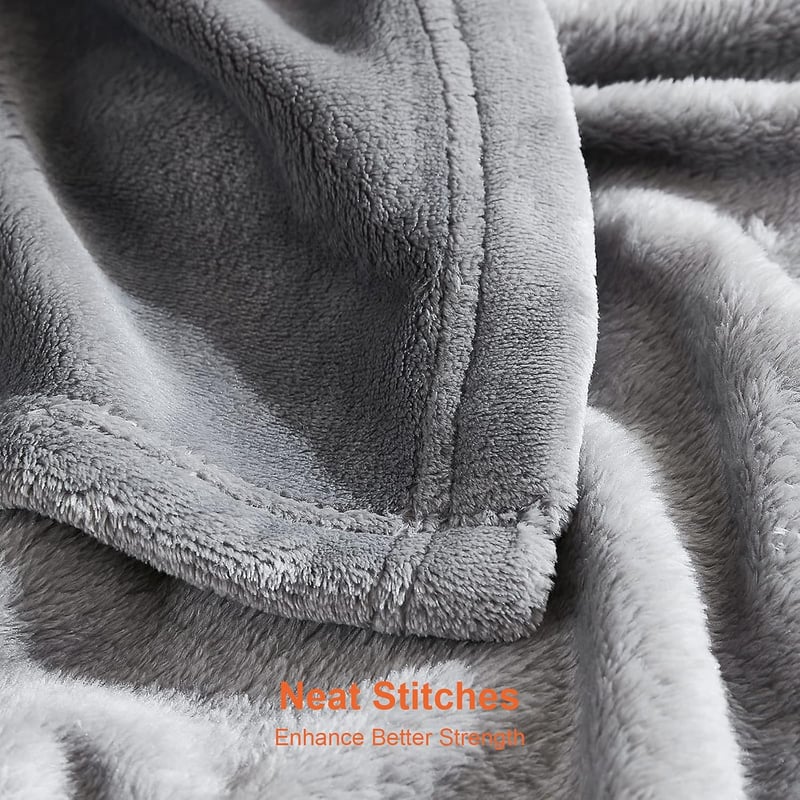 EHEYCIGA Fleece Ágytakaró 150x200 cm Szürke Puha Meleg Kanapé Takaró