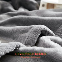 EHEYCIGA Fleece Ágytakaró 150x200 cm Szürke Puha Meleg Kanapé Takaró 4
