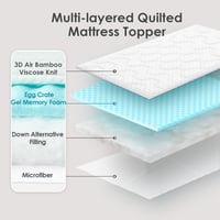 EHEYCIGA Gel Memóriahabos Matractopper 180x200 cm Hűtő Funkcióval 4