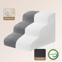 EHEYCIGA schodíky pre malé psy, výška 40 cm, 3 stupne, rampa pre domáce zvieratá k pohovke a posteli, s prateľným poťahom a protišmykovou spodnou časťou 2