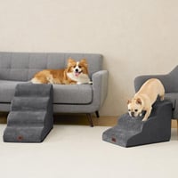 EHEYCIGA schodíky pre malé psy, výška 40 cm, 3 stupne, rampa pre domáce zvieratá k pohovke a posteli, s prateľným poťahom a protišmykovou spodnou časťou 8