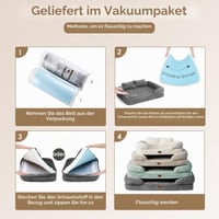 Ortopedický pelech pre psov EHEYCIGA pre stredné psy - 91x68 cm, umývateľný pelech s pamäťovou penou a zvýšeným operadlom, vodoodolný a protišmykový gauč pre psov 7