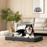 EHEYCIGA Ortopédikus Kutyaágy XXL 120x74 cm Szürke Mosható Puha Kutya Matrac 9