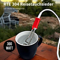EHLERS RTE 304 utazási merülőforraló 300W hőszigeteléssel és túlmelegedés védelemmel 3