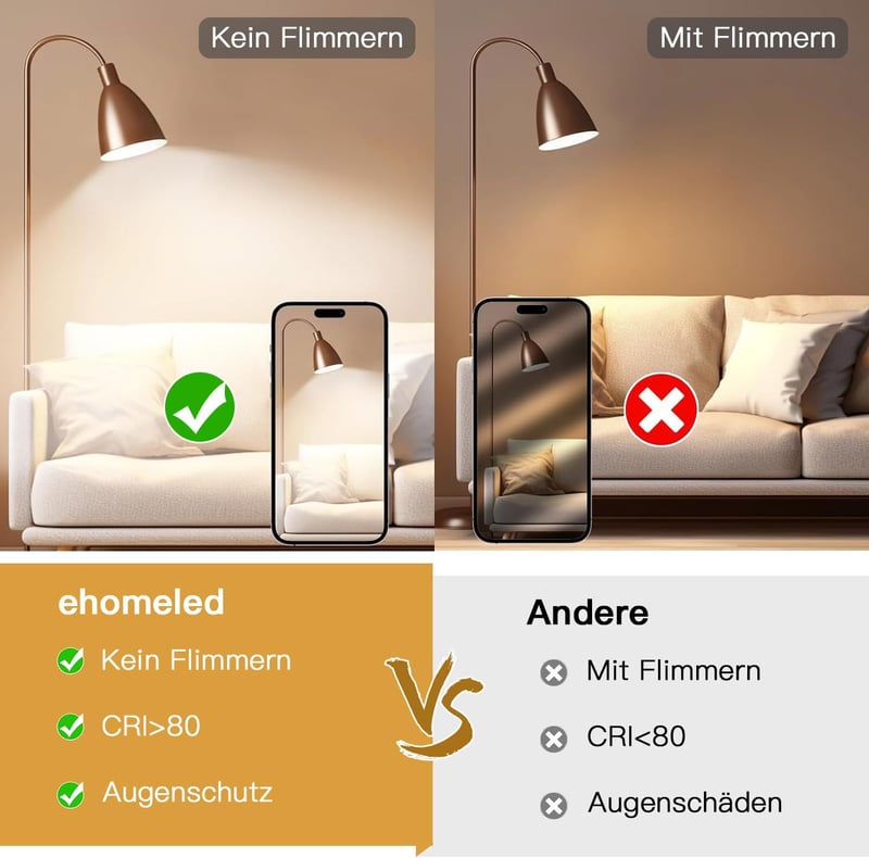 ehomeled E14 LED G45 2300K meleg fehér dekoratív izzó 4W filament 4db