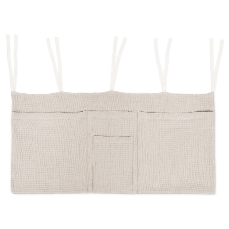 Ehrenkind organizator za krevet bež - Praktična viseća torba za krevet za knjige i plišane igračke, za dječju sobu, 80x38 cm, bež
