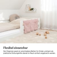 Ehrenkind organizator za krevet bež - Praktična viseća torba za krevet za knjige i plišane igračke, za dječju sobu, 80x38 cm, bež 7