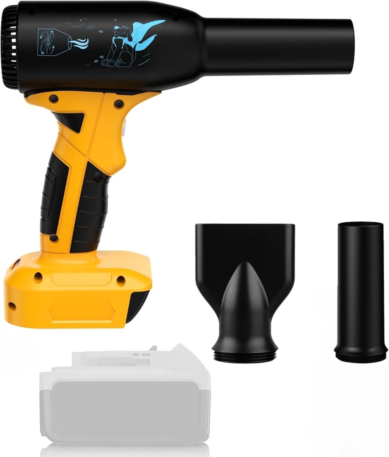 EID 500W Jet Dry Fúvó Dewalt 20V MAX Akkuhoz, 400G Nyomás, 3 Fokozat