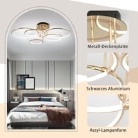 EIDEARAY LED Mennyezeti Lámpa 5 Körös Arany Dimmelhető Távirányítóval 93cm 4