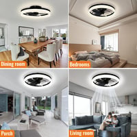 EIDISUNY 19 Colos Mennyezeti Ventilátor Lámpával, 72W LED Világítás, Távirányító, 3 Szín, Nappali Hálószoba 6