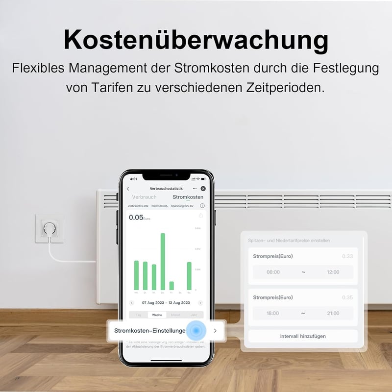 EIGHTREE ET21 Smart WiFi Okoskonnektor 4 db, Alexa és Google Home kompatibilis