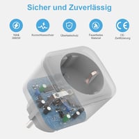 EIGHTREE ET21 Smart WiFi Okoskonnektor 4 db, Alexa és Google Home kompatibilis 2