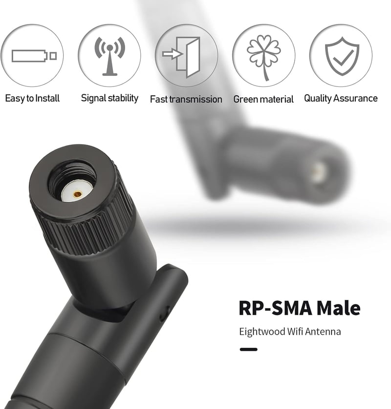 Eightwood 2.4G/5.8G WiFi antenna 12dBi mágneses talppal routerhez