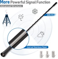 Eightwood 40 cm autóantenna FM/DAB rádióhoz erős vétel funkcióval - 40 cm antenna 2