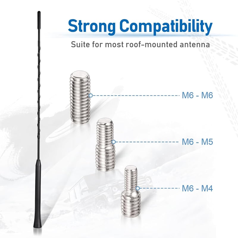 Eightwood 40 cm autóantenna FM/DAB rádióhoz erős vétel funkcióval - 40 cm antenna