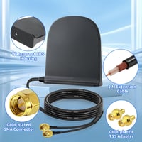 Antenă omnidirecțională Eightwood 5G LTE 4G 10 dBi cu conector SMA, dual-band, MIMO, cu bază magnetică și cablu de 2 m, pentru router hotspot GSM 4