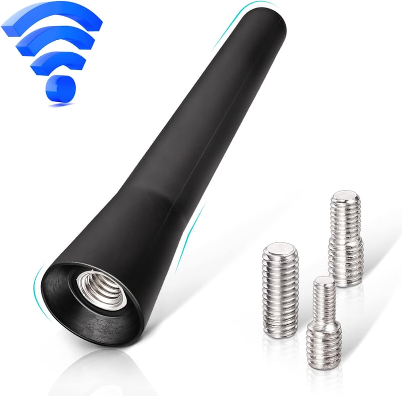 Eightwood 6,5 cm-es Rövid Autó Tetőantenna Erős FM/AM/DAB Vétel Funkcióval - Univerzális Mini Rádióantenna Gépjárművekhez
