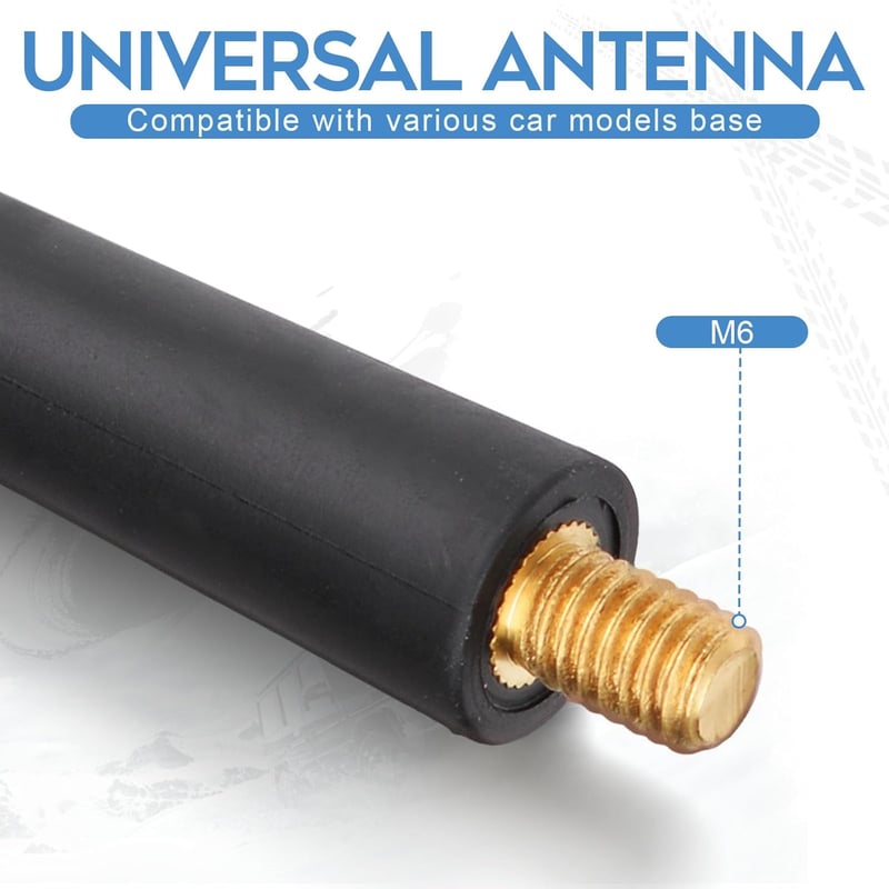 Eightwood Autó Antenna 41cm Univerzális Tetőantenna FM AM DAB Rádió M6 Adapter Csatlakozóval