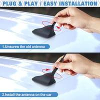 Eightwood Autó Antenna 41cm Univerzális Tetőantenna FM AM DAB Rádió M6 Adapter Csatlakozóval 4