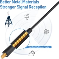Eightwood Autó Antenna 41cm Univerzális Tetőantenna FM AM DAB Rádió M6 Adapter Csatlakozóval 2