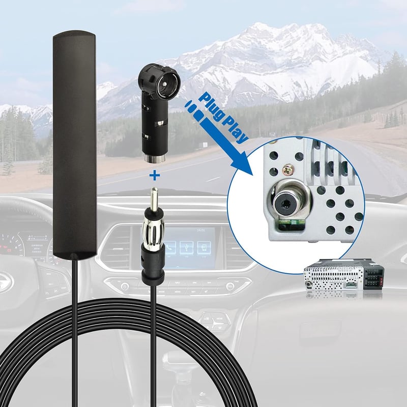 Eightwood Autórádió Antenna - Univerzális FM Szélvédő Antenna 3m Kábellel, DIN-ISO Adapterrel - Autókhoz, Teherautókhoz

AI: I've created a 
