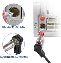 Eightwood DAB Antenna Adapter - ISO DIN Csatlakozó Átalakító Autórádióhoz - 2 db-os Készlet AM/FM/DAB+ Kompatibilis 3