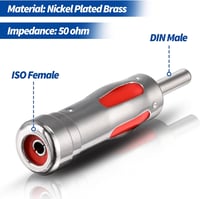Eightwood DAB Antenna Adapter - ISO DIN Csatlakozó Átalakító Autórádióhoz - 2 db-os Készlet AM/FM/DAB+ Kompatibilis 2