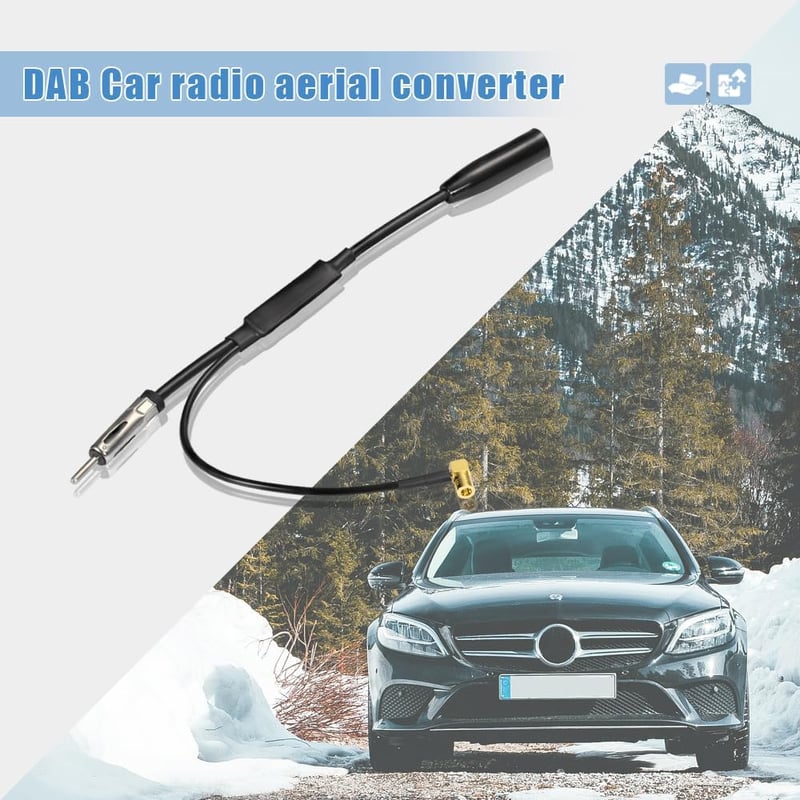 Eightwood DAB+ autórádió antenna 300cm hosszabbító kábellel RG174