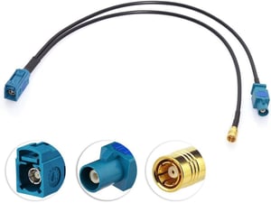 Eightwood Fakra Z–SMB antenna elosztó kábel AM/FM DAB+ autórádióhoz - 30 cm