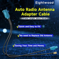 Eightwood DAB+ Autórádió Antenna SMB Fakra Z Kábel 30cm RG174 2