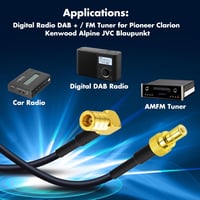 Eightwood DAB+ SMB antenna adapter kábel autórádióhoz 5m RG174 5