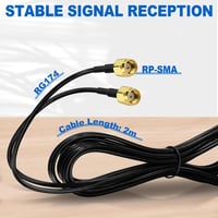 Eightwood Dual Band 2.4G/5.8G WLAN antenna mágneses talppal és 2m RP-SMA kábellel 5