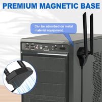 Eightwood Dual Band 2.4G/5.8G WLAN antenna mágneses talppal és 2m RP-SMA kábellel 2