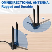Eightwood Dual Band 2.4G/5.8G WLAN antenna mágneses talppal és 2m RP-SMA kábellel 6