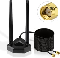Eightwood Dual Band 2.4G/5.8G WLAN antenna mágneses talppal és 2m RP-SMA kábellel 1