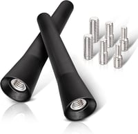 Eightwood Mini Autó Antenna Szett - 6,5 cm-es Rövid Tetőantenna FM/AM/DAB Rádióvételhez - 2 db Erős Vétel Funkcióval 1