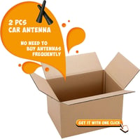 Eightwood Mini Autó Antenna Szett - 6,5 cm-es Rövid Tetőantenna FM/AM/DAB Rádióvételhez - 2 db Erős Vétel Funkcióval 2