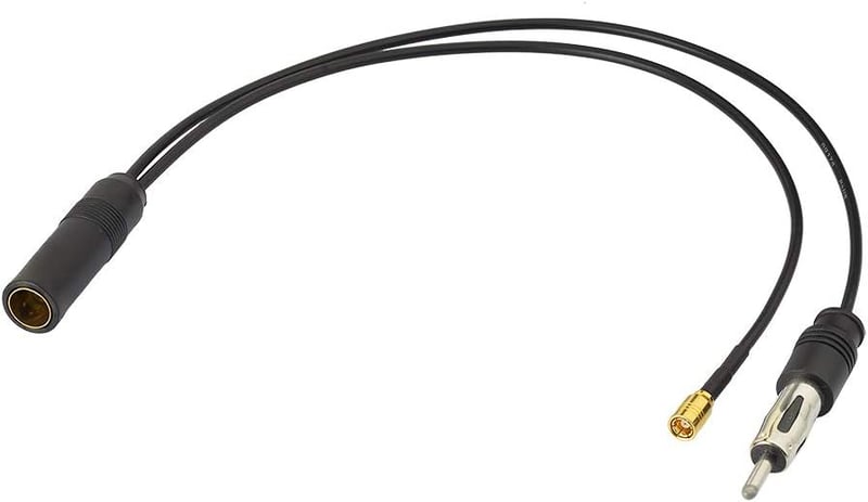 Eightwood SMB-DIN autórádió antenna adapter kábel 30cm DAB/FM rádióhoz