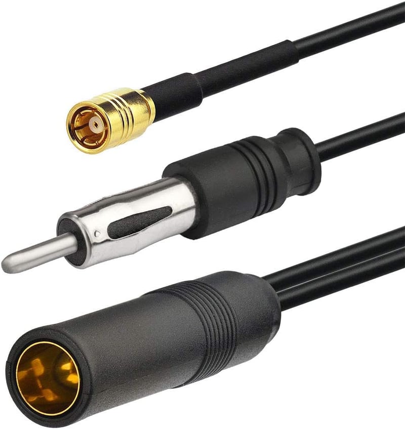 Eightwood SMB-DIN autórádió antenna adapter kábel 30cm DAB/FM rádióhoz