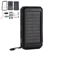 Baterie externă solară EIMSOAH 10000 mAh, Încărcător portabil cu energie solară, Încărcare wireless, Încărcare rapidă, Kit DIY de asamblare, cu busolă 1