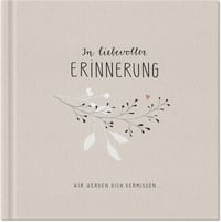 Eine der Guten Kondolenciás Könyv Temetésre – Emlékezés – Krém Virágmintás 1
