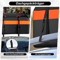 Einesin Összecsukható Tetőbox 600l 132x100x43cm, Tetőcsomagtartó Autóhoz, SUV-hez, Furgonhoz 4