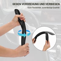 Einesin súprava 3 kusov poťahov na volant z uhlíkových vlákien, protišmykový segmentovaný dizajn v tvare motýľa, univerzálne pre 99 % áut, kryt na volant 3
