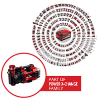 Akumulátorové záhradné čerpadlo Einhell AQUINNA 18/30 F LED Power X-Change 18V, 3000 l/h, s 2 slotmi na akumulátory, režimami ECO/BOOST a predfiltrom, bez akumulátora 2