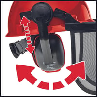 Cască forestieră de protecție Einhell BG-SH 2 cu antifoane și vizieră 3