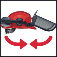 Cască forestieră de protecție Einhell BG-SH 2 cu antifoane și vizieră 5