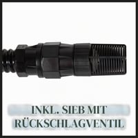 Einhell čierna PVC sacia hadica 7 m dlhá pre vodné čerpadlo s plastovými prípojkami 5